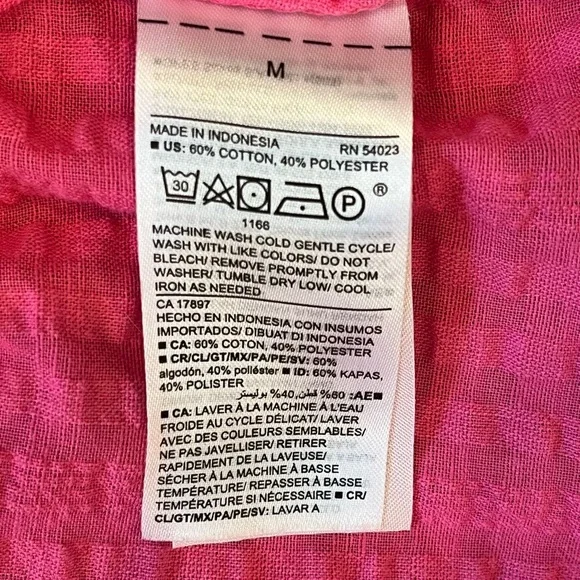 Old Navy Women’s Babydoll with Pink Puff Sleeve. Size Medium - Picture 5 of 5